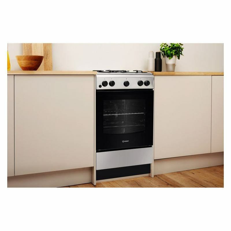 indesit cooker silver