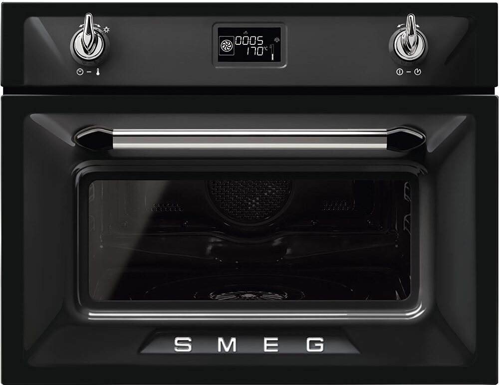 Встраиваемый электрический духовой шкаф пароварка Smeg SF4920VCN1