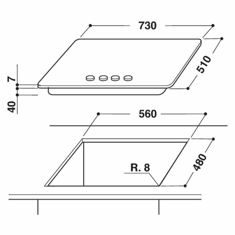 Встраиваемая газовая варочная панель Whirlpool GOW 7553/NB Черный