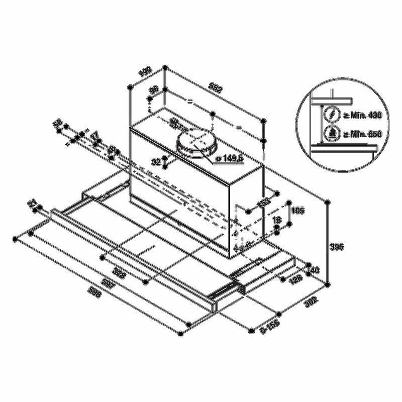 Встраиваемая вытяжка Whirlpool AKR 634 GY/3 Серый