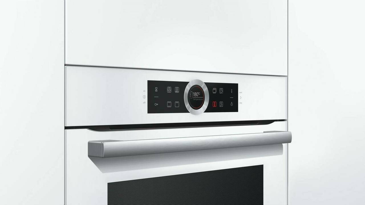 Встраиваемый электрический духовой шкаф bosch hbg634bw1 white