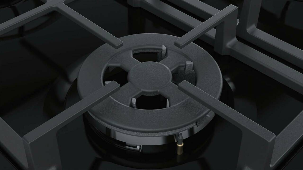 Встраиваемая газовая варочная панель Bosch PBH6C6B90R черный