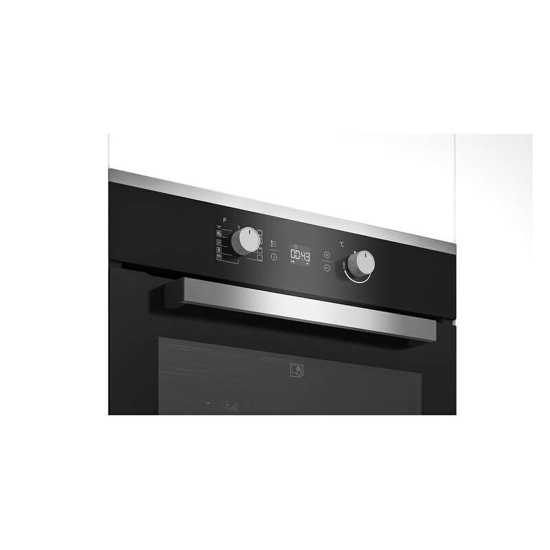 Встраиваемый электрический духовой шкаф Beko BIE21302RBPS Нержавеющая сталь + черное стекло