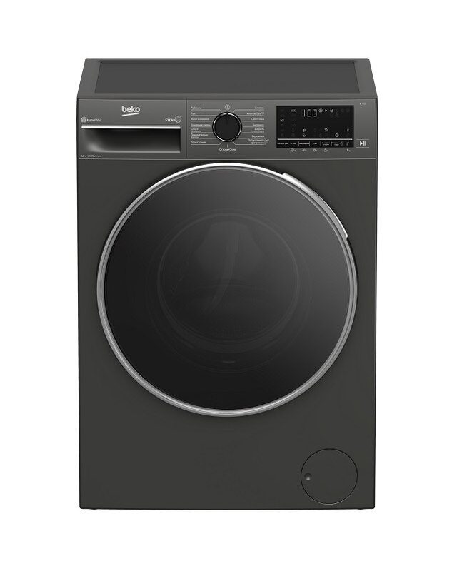 Стиральная машина с паром Beko B3WFR56H2A черный 45 см