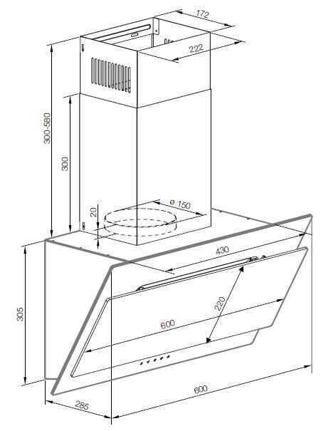 Каминная вытяжка Graude DH 60.0 GE