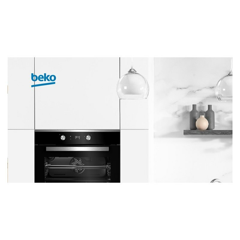 Встраиваемый электрический духовой шкаф Beko BCE18306X Нержавеющая сталь + черное стекло