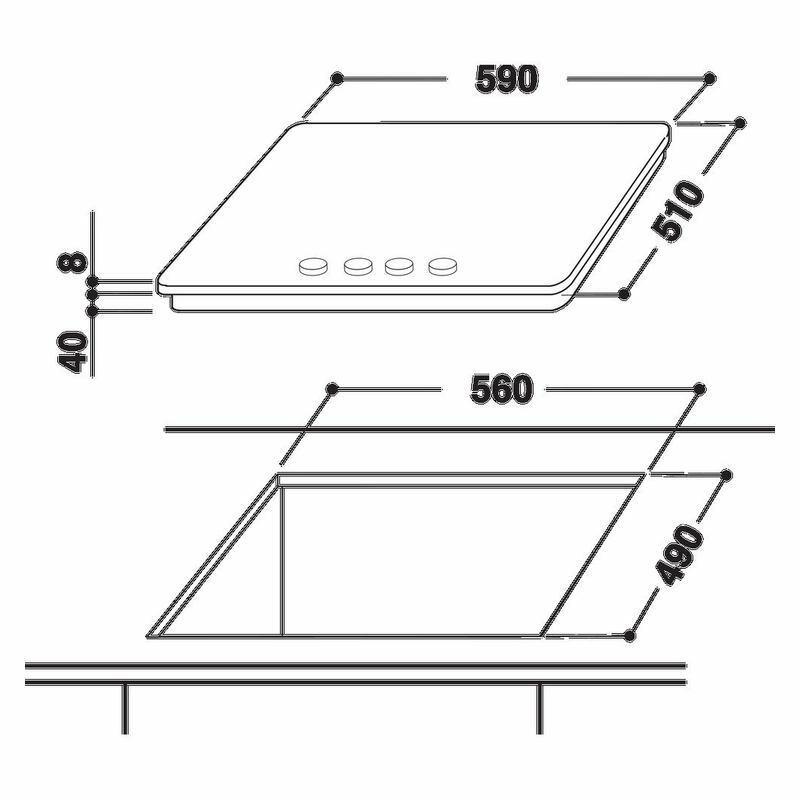 Встраиваемая газовая варочная панель Whirlpool GOR 6414/NB Черный