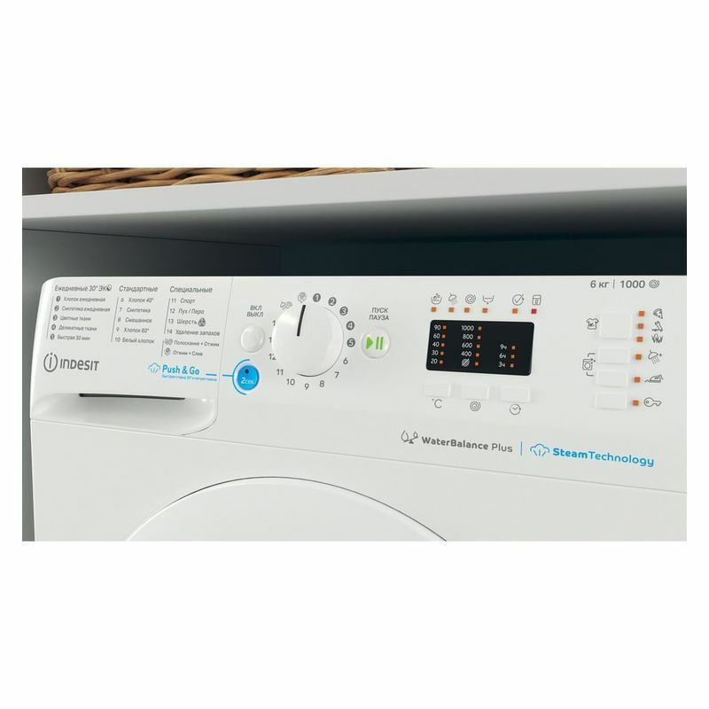 Стиральная машина узкая Indesit BWSA 61051 WWV RU