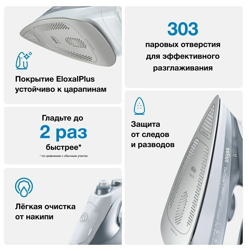 Утюг Braun TexStyle 7 Pro SI7088GY серый