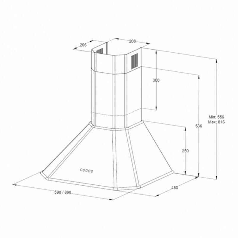 Каминная вытяжка Korting KHC 6839 NX