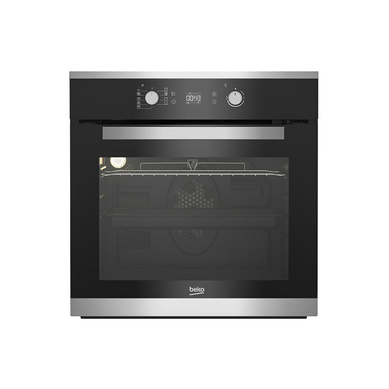 Встраиваемый электрический духовой шкаф Beko BIE21302RBPS Нержавеющая сталь + черное стекло