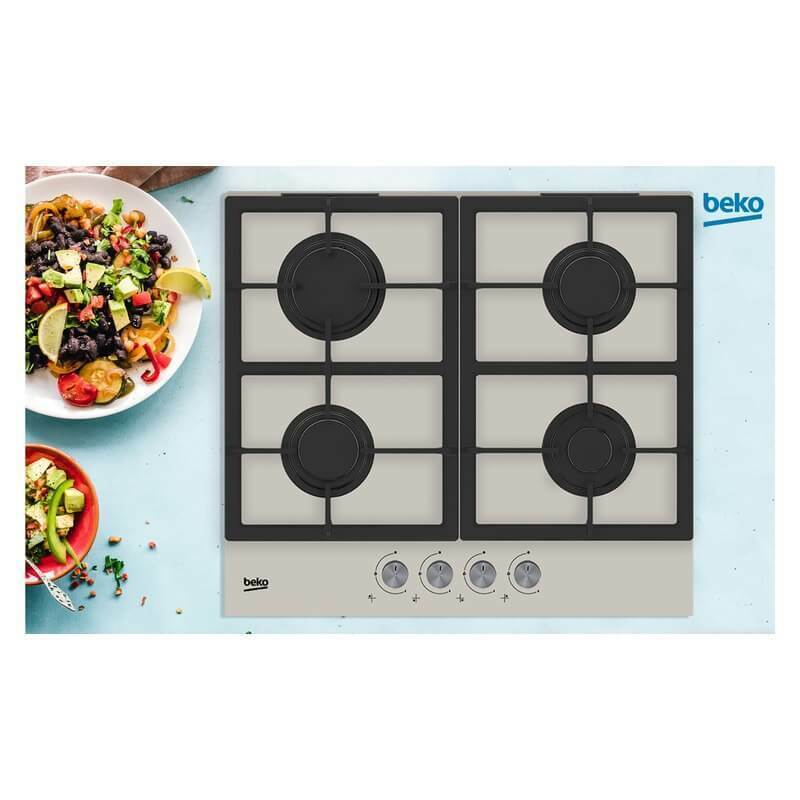 Встраиваемая газовая варочная панель Beko HILG64225SBG 60 см Бежевое зеркальное стекло