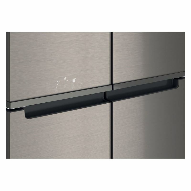 Холодильник Side-by-Side Whirlpool WQ9 U1GX Нержавеющая сталь под стеклом